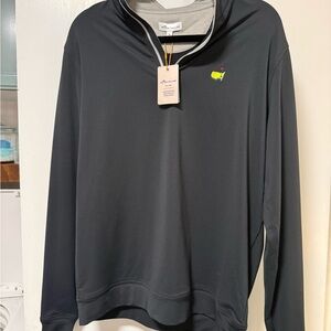 Masters Peter Millar Men's Black Zip-Up Sweater